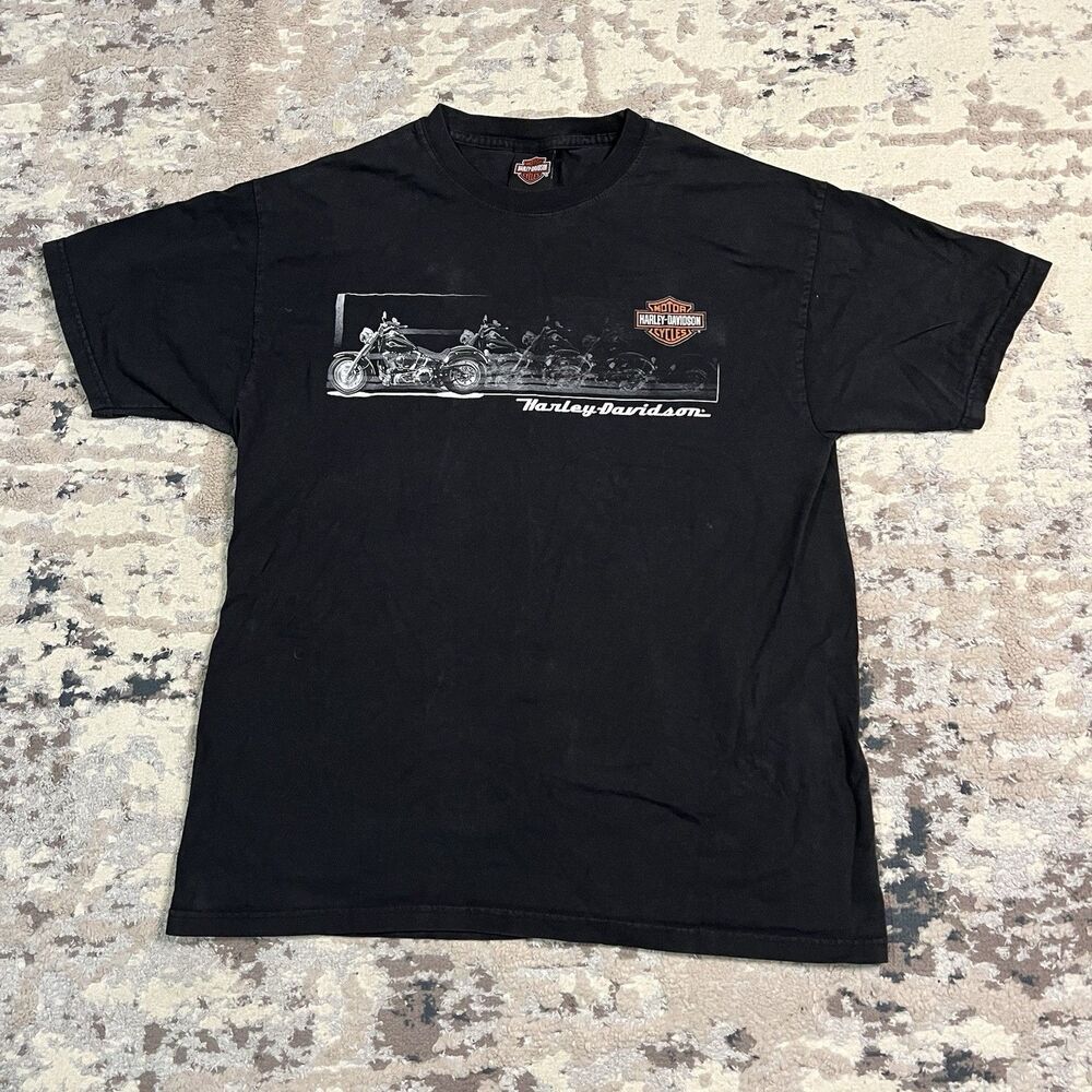 Men's Harley Davidson T-Shirt Size L Black  Mankato MN Motorcycle Biker